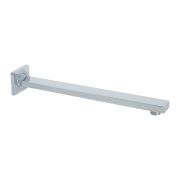 Bras de douche rectangulaire mural - Chromé - Kubix