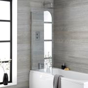 Pare-baignoire arrondi - 140 x 80cm - Portland