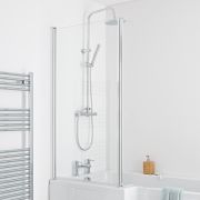 Pare baignoire en forme de L - 143 cm x 79,5 cm - Portland