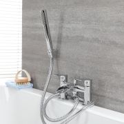 Robinet baignoire sur plage - Avec douchette et bec remplisseur cascade - Razor