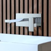 Mitigeur lavabo mural moderne – Design cubique - Choix de finitions