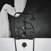 Mélangeur bain douche rétro - Commandes en croisillon - Choix de finitions - Elizabeth