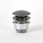 Bonde lavabo clic clac universelle  - Gris métallisé