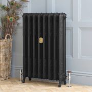 Radiateur fonte fleuri – 51 cm – Noir ardoise – Tailles multiples – Charlotte