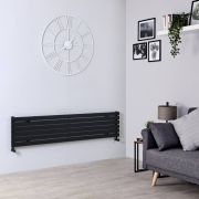Radiateur design horizontal - 35,4 cm x 160 cm - Noir - Sloane