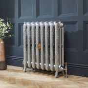 Radiateur en fonte fleuri – Hauteur de 76,8 cm – Argent – Choix de tailles – Charlotte