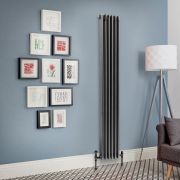 Radiateur vertical rétro à triple rangs – 180 cm – Étain – Choix de tailles – Windsor