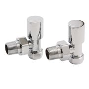 Paire de robinets de radiateur d’angle – Chrome – Sterling par Hudson Reed