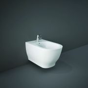 Bidet suspendu moderne – Sans bride – Blanc brillant – RAK Moon x Hudson Reed