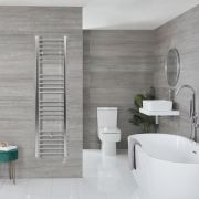 Sèche-serviettes électrique plat – Chromé – 160 cm x 40 cm - Kent