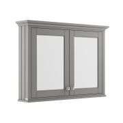 Armoire à miroir rétro – Gris (Storm Grey) – 105 cm x 75 cm - Old London
