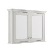 Armoire à miroir rétro – Gris clair (Timeless Sand) – 105 cm x 75 cm - Old London