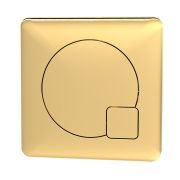 Plaque de déclenchement double carrée à bouton poussoir – Laiton brossé – Hudson Reed