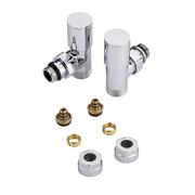 Robinet de radiateur mécanique - Chromé mâle & Adaptateurs multicouche 14mm