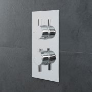 Mitigeur de douche thermostatique avec inverseur – Rond - Chromé – 2  fonctions - Como