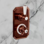 Hudson Reed Elizabeth - Mitigeur de douche double thermostatique rétro encastré - 1 fonction - Cuivre satiné