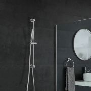 Kit douchette sur rampe et raccord coudé – Chromé - Como