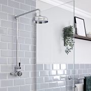 Colonne de douche rétro (sans robinetterie) – Chromé - Elizabeth