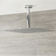 Pomme de douche carrée ultrafine 40cm & bras plafond - Kubix
