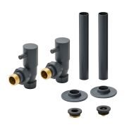 Robinets de radiateur d'angle et cache tuyauterie - Choix de finitions