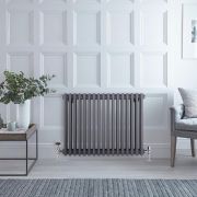Radiateur style fonte horizontal – Anthracite – Triple rangs – 60 cm x 78,5 cm – Windsor