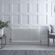 Radiateur style fonte horizontal – Blanc – 60 cm x 119 cm – Double rang – Windsor