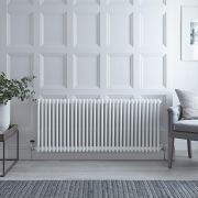 Radiateur vertical style fonte – 60 cm x 150,5 cm – Blanc – Double rangs – Windsor