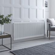 Radiateur électrique style fonte - Blanc - Double rang - 150,5 cm x 60 cm - Choix de thermostat Wi-Fi - Windsor