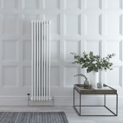Radiateur style fonte vertical – Blanc – 150 cm x 38 cm – Triple rangs – Windsor