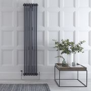 Radiateur vertical style fonte – 180 cm x 38 cm – Anthracite – Triple rangs – Windsor