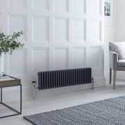 Radiateur style fonte horizontal – Anthracite – Triple rangs – 30 cm x 119 cm – Windsor