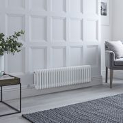 Radiateur électrique style fonte - Blanc - Triple rangs - 119 cm x 30 cm - Choix de thermostat Wi-Fi - Windsor