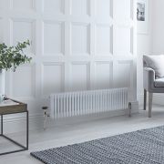 Radiateur style fonte horizontal – Blanc – 30 cm x 141,5 cm – Triple rangs – Windsor
