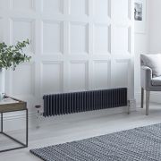 Radiateur style fonte horizontal – Anthracite – Triple rangs – 30 cm x 159,5 cm – Windsor