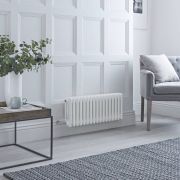 Radiateur style fonte électrique horizontal – Blanc – Triple rang – Choix de tailles et de thermostat Wi-Fi – Windsor