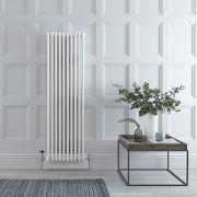 Radiateur vertical style fonte – Blanc – 150 cm x 47 cm – Triple rangs – Windsor