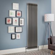 Radiateur style fonte rétro vertical – Triple rang – Métal brut laqué – 180 cm x 47 cm - Windsor