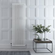 Radiateur style fonte vertical rétro – Blanc – 180 cm x 56 cm – Triple rangs - Windsor