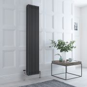 Radiateur style fonte vertical – Anthracite – 180 cm x 38 cm – Quatre rangs – Windsor