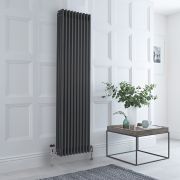 Radiateur style fonte vertical – Anthracite – 180 cm x 47 cm – Quatre rangs – Windsor