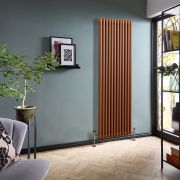 Radiateur style fonte vertical - Cuivre métallisé - Double rang – Choix de tailles - Windsor