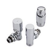 Robinet de radiateur thermostatique - Chromé - Choix d'adaptateurs