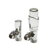 Robinet de radiateur thermostatique - Chromé - Adaptateurs cuivre 15mm