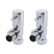 Paire de robinets de radiateur d’angle minimalistes – Chromé – Select