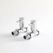 Paire de robinets de radiateur droits minimalistes – Chromé – Select