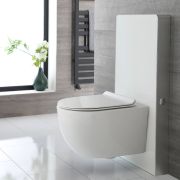 Meuble WC avec WC sans bride Otterton - Blanc – 50 cm - Saru