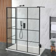 Douche italienne à 2 parois – Avec verrière – Receveur de douche – Choix de tailles – Barq