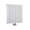 Radiateur design horizontal - Blanc - 60 cm x 56,5 cm - Aluminium - Raccordement central - Aurora