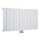 Radiateur design horizontal - Blanc - 60 cm x 113,5 cm - Aluminium - Raccordement central - Aurora
