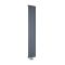 Radiateur design vertical - 160 cm x 28 cm - Anthracite - Aluminium - Raccordement central - Aurora